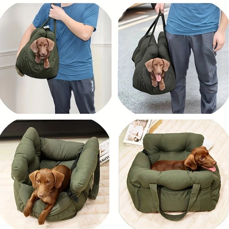 Dog Car Seat with Safety Belt - Non-Slip Pet - MyPetDollar.com