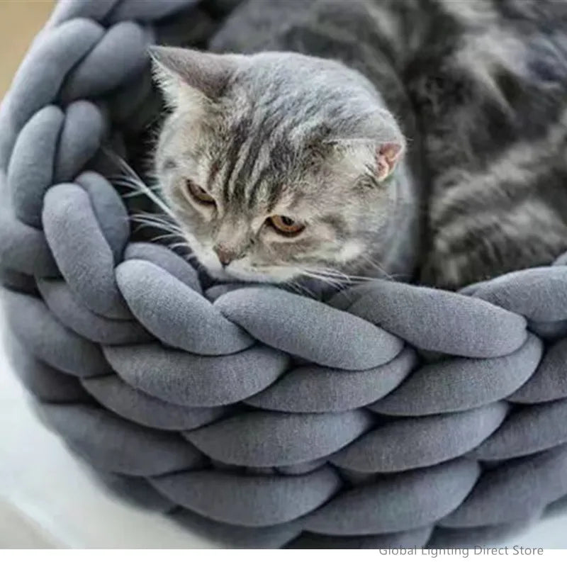 Handmade Knit Warm Soft Dog Cat Bed Mats Pet - MyPetDollar.com