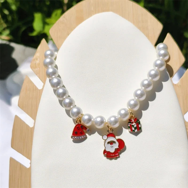 Fashion Adjustable Pearl Pet Collar with - MyPetDollar.com