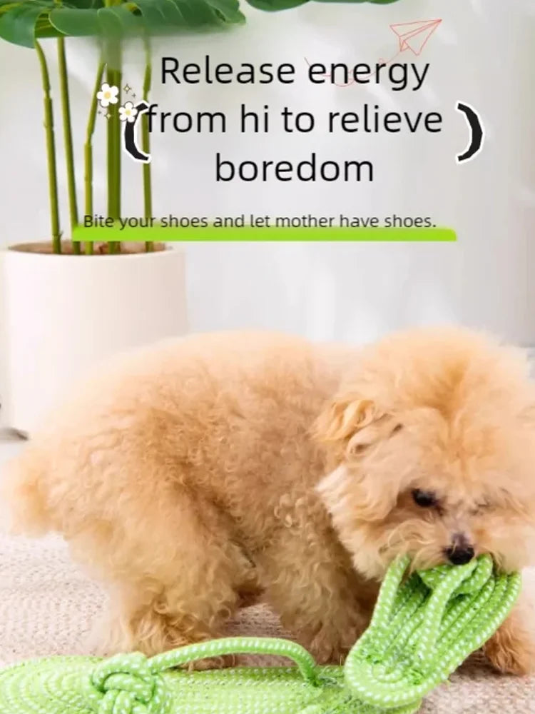 Durable Cotton Rope Slipper Knot Dog Chew - MyPetDollar.com