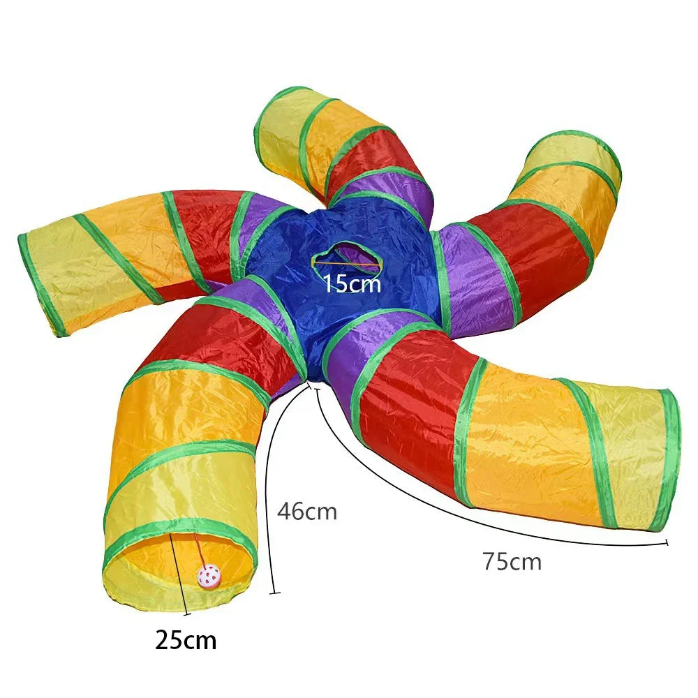 Breathable Cat Tunnel Foldable Pet Supplies S T Y – 14 Colors