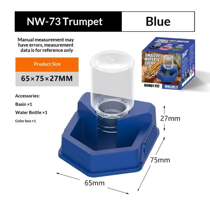 Durable Reptile Auto Hydration Dispenser Dish – 15 Colors