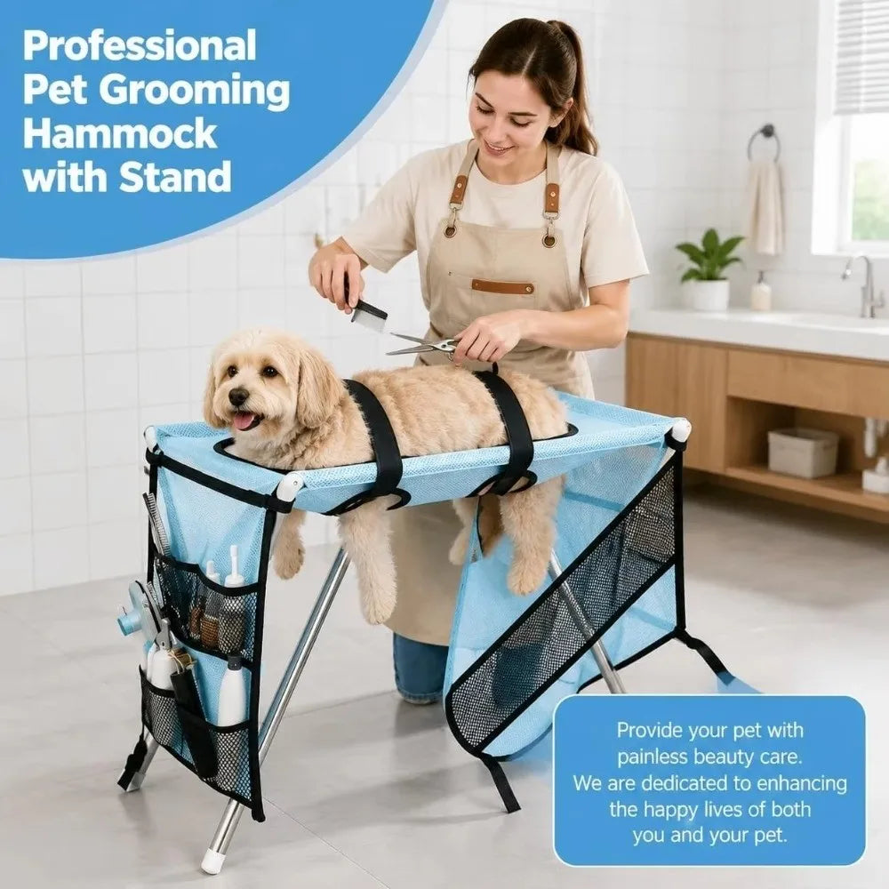 Oxford Cloth Pet Grooming Table Elevated - MyPetDollar.com