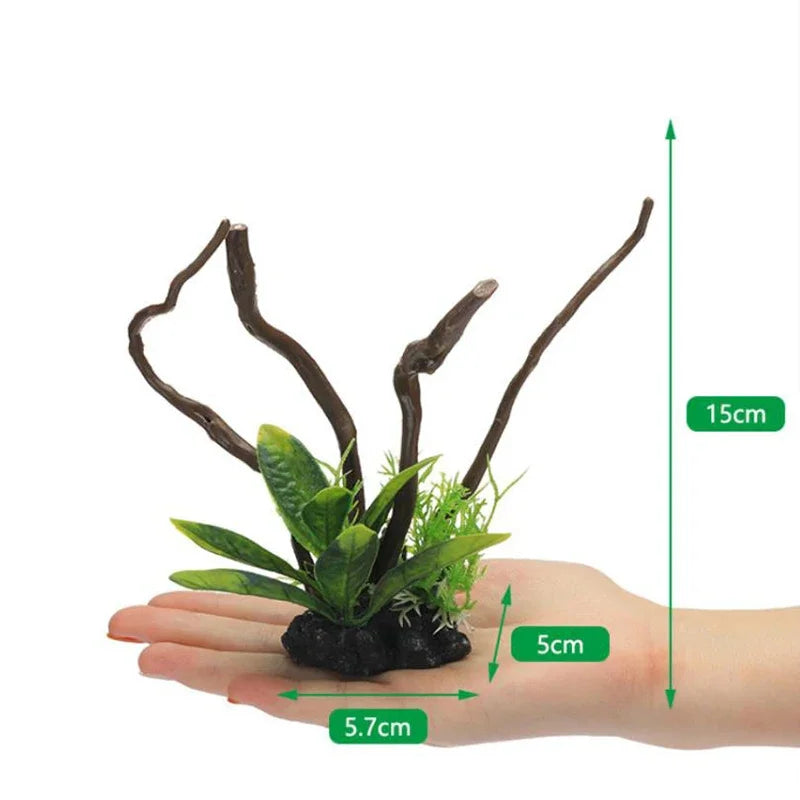 Wood Simulated Fish Aquarium Decorations