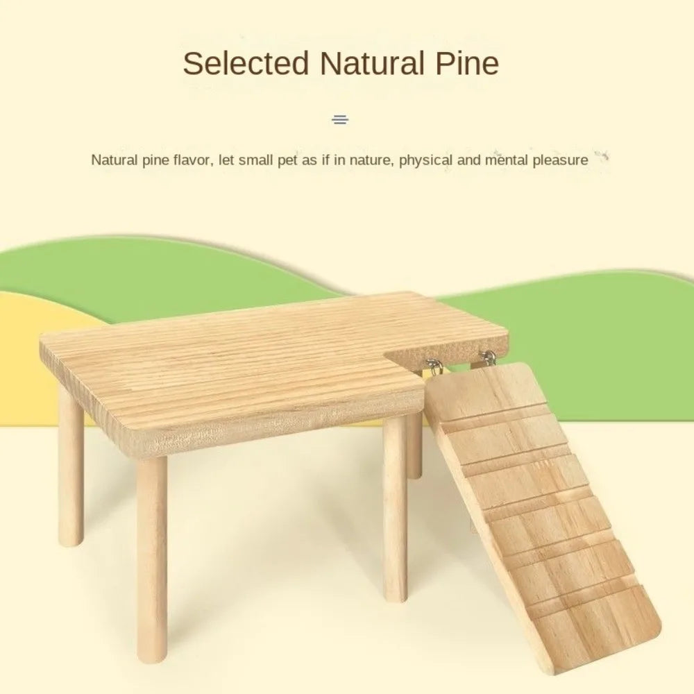 Hamster Wooden Ladder Platform DIY Stairs - MyPetDollar.com