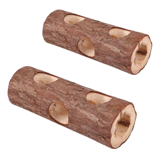1pc Wooden Animal Tunnel Exercise Tube Chew - MyPetDollar.com