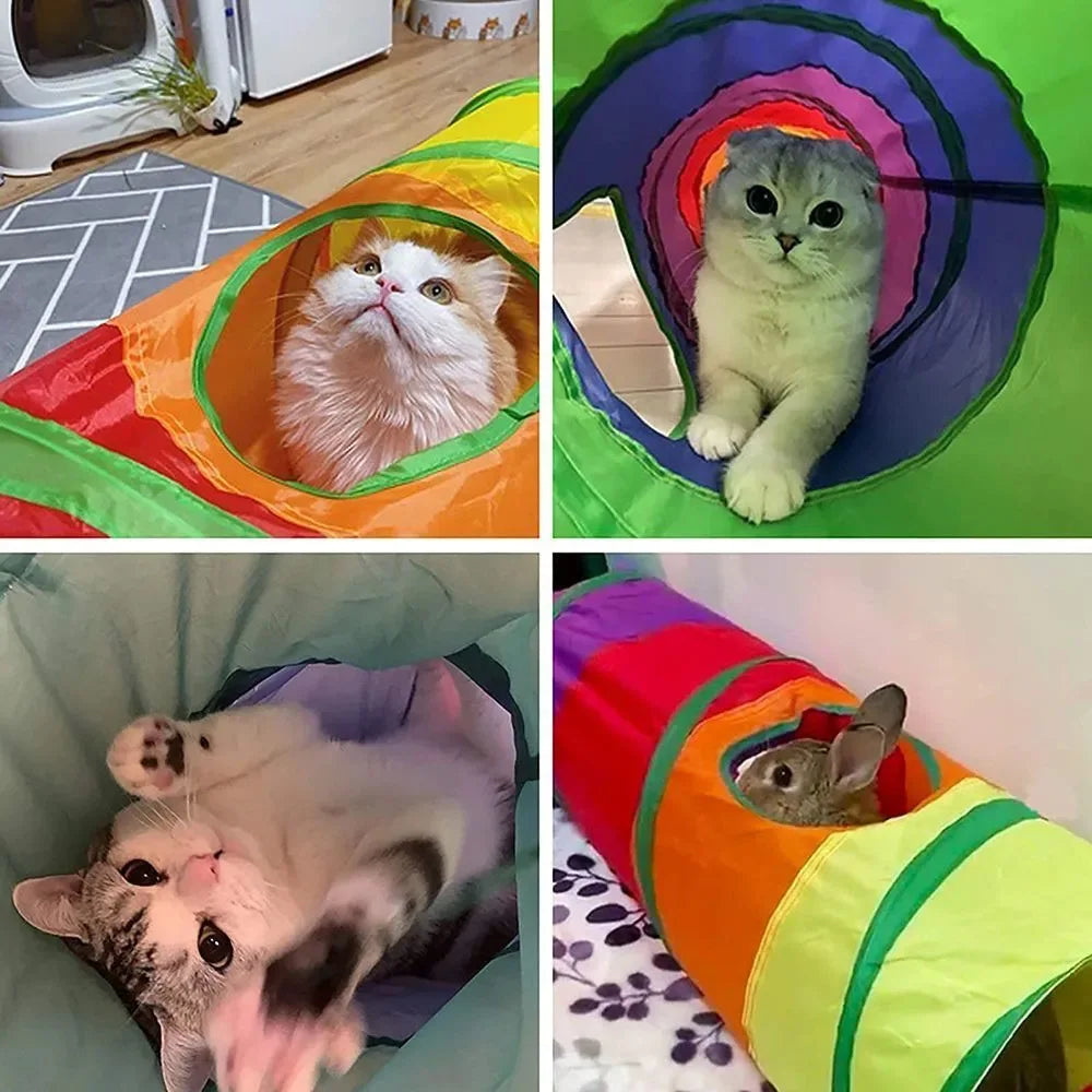 Cat Tunnel Tube Kitty Tunnel Bored Cat Pet - MyPetDollar.com