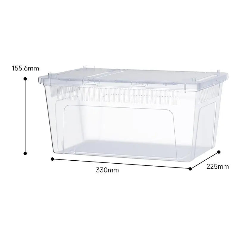 Clear Plastic Reptile Terrarium Ventilated Breeding Box – 6 Colors