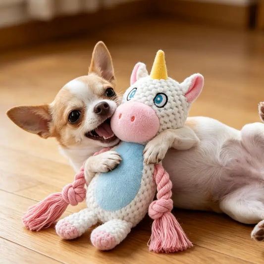 Dog Indestructible Plush Animal Rope Tooth - MyPetDollar.com