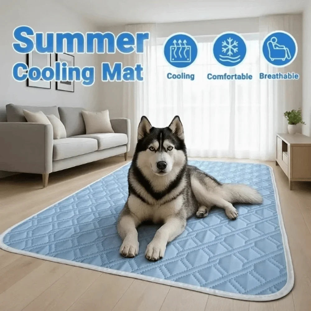 Summer Dog Cooling Mat Ice Slicky Fiber - MyPetDollar.com