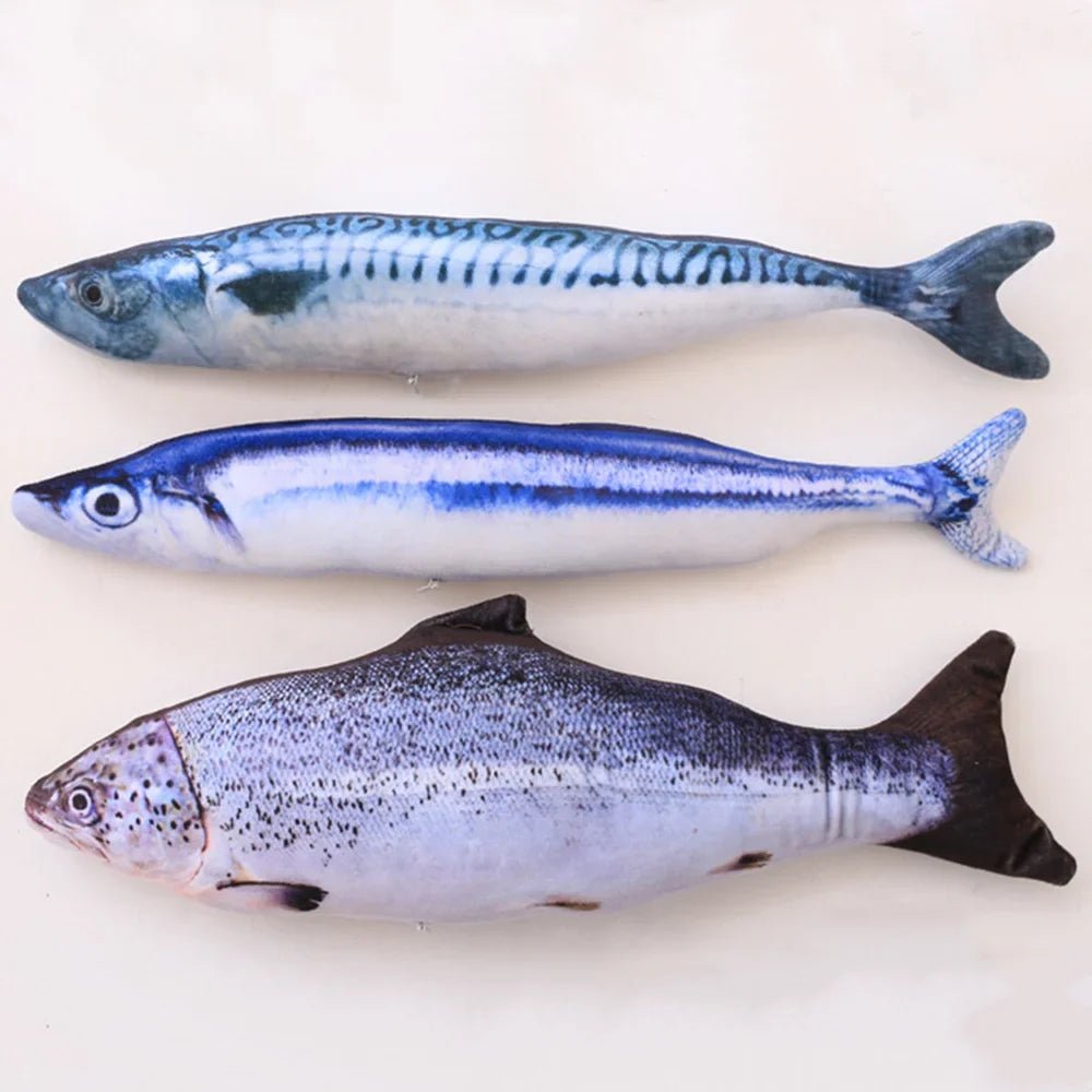 New Pets Plush Simulation Fish Shape Cat Toy - MyPetDollar.com