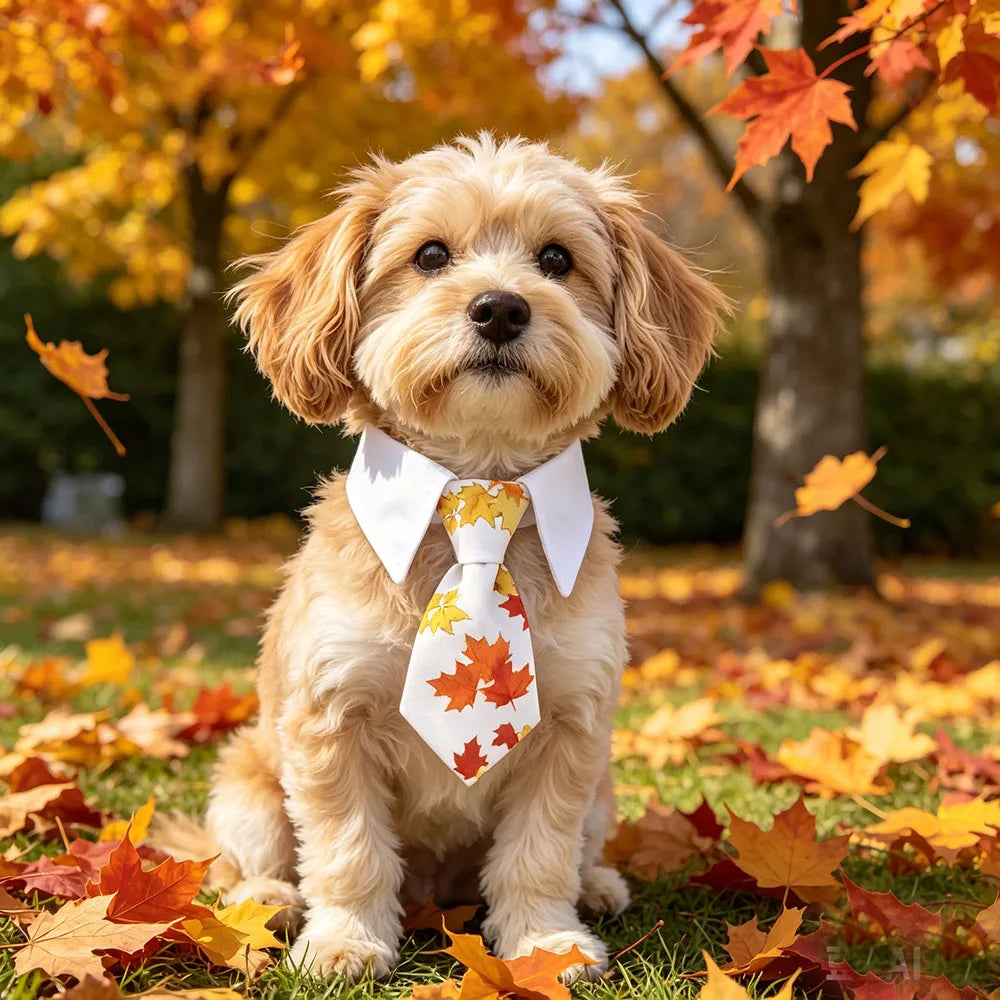 Cat Dog Tie with Collar Adjustable Puppy - MyPetDollar.com
