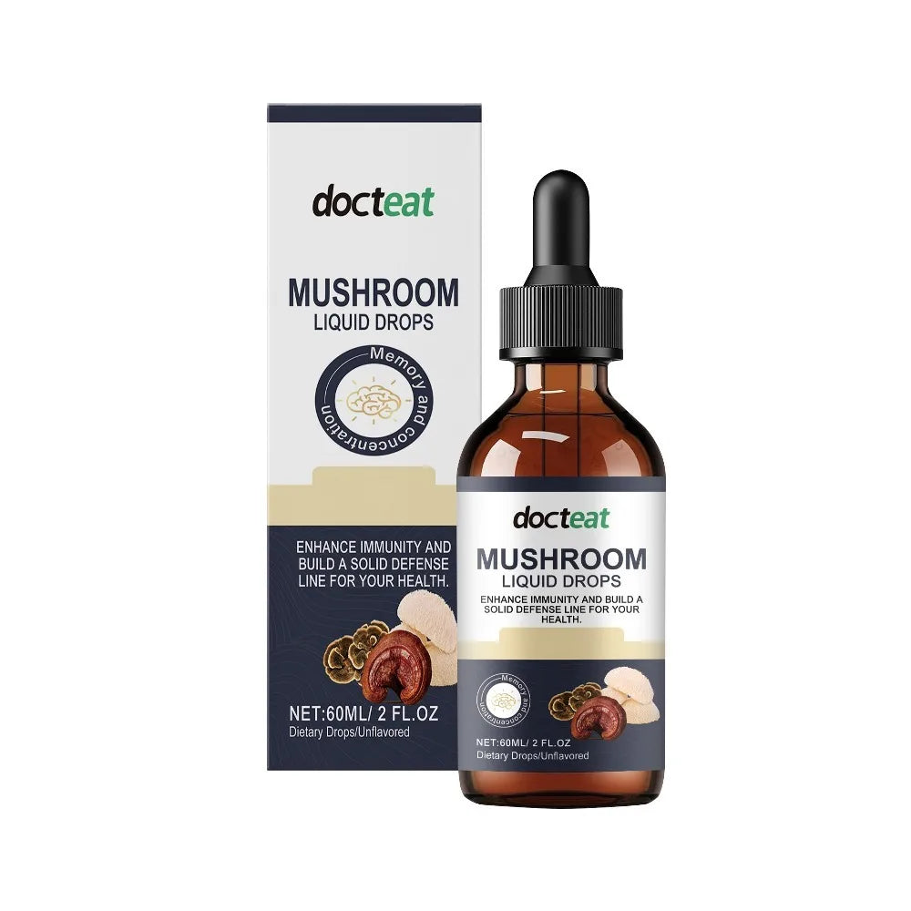 1000 Mg Mushroom Liquid Drops 60ml with Lions Mane Reishi – Farm Accessories