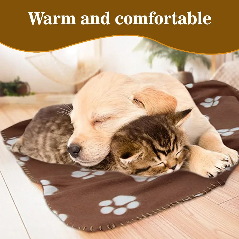 Soft Pet Blanket Paw Print Dog Cat Blanket - MyPetDollar.com