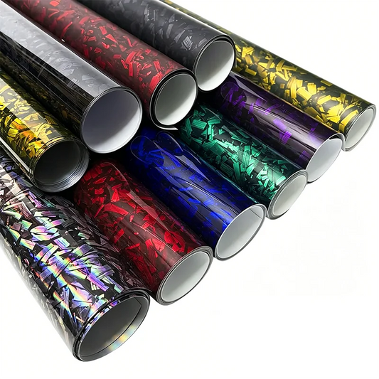 PET Forged Carbon Fiber Vinyl Wrap Film Self Adhesive Car (7 sizes)