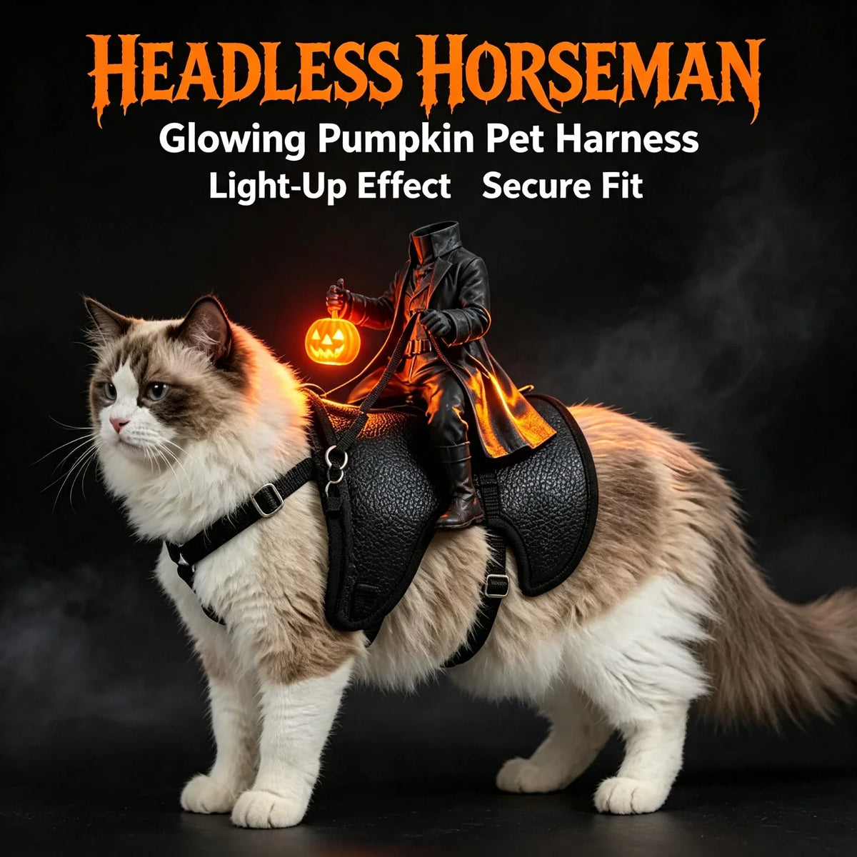 Halloween Headless Horseman Pet Costume Cape - MyPetDollar.com