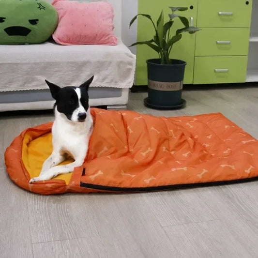 Dog Sleeping Bag Bone Pet Sleep Mat Outdoor - MyPetDollar.com