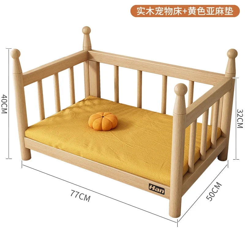 Nordic Wood Dog Kennel Raised Guardrails - MyPetDollar.com