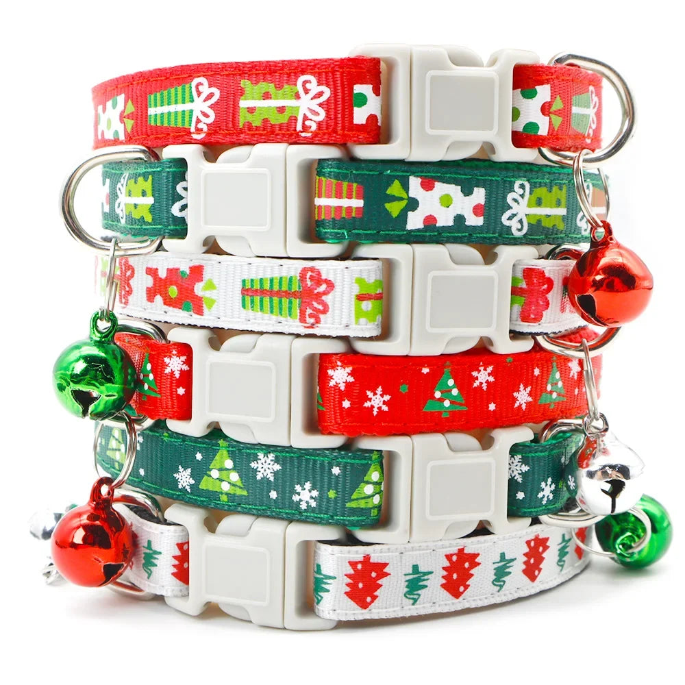 Adjustable Pet Christmas Collars Cats & Dogs Knitted Animal Accessories