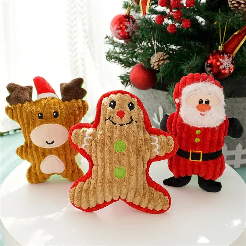Dog Chewing Toy Xmas Pet Plush Noise Santa - MyPetDollar.com