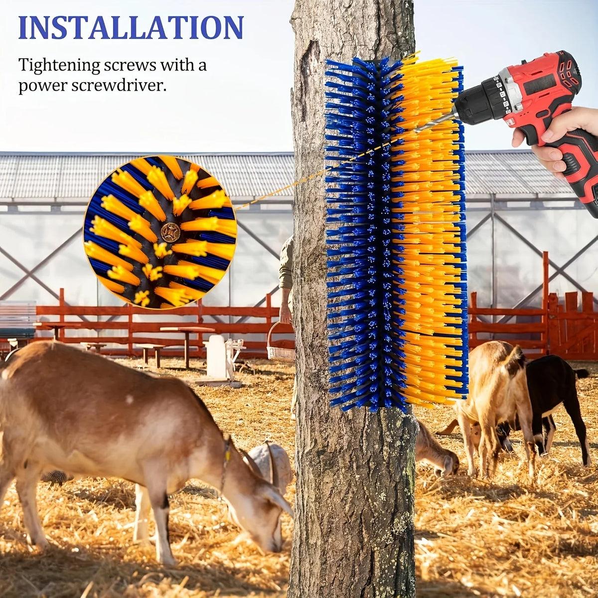 Livestock Scratching Brush for Itchy Coats, - MyPetDollar.com