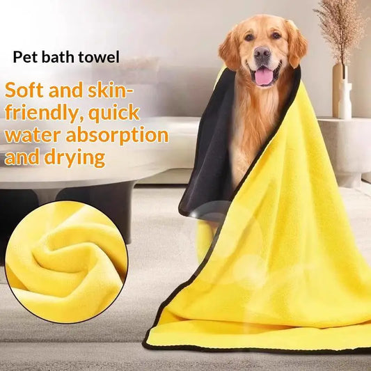Pet Absorbent Bath Towel 1Pcs Super Soft - MyPetDollar.com