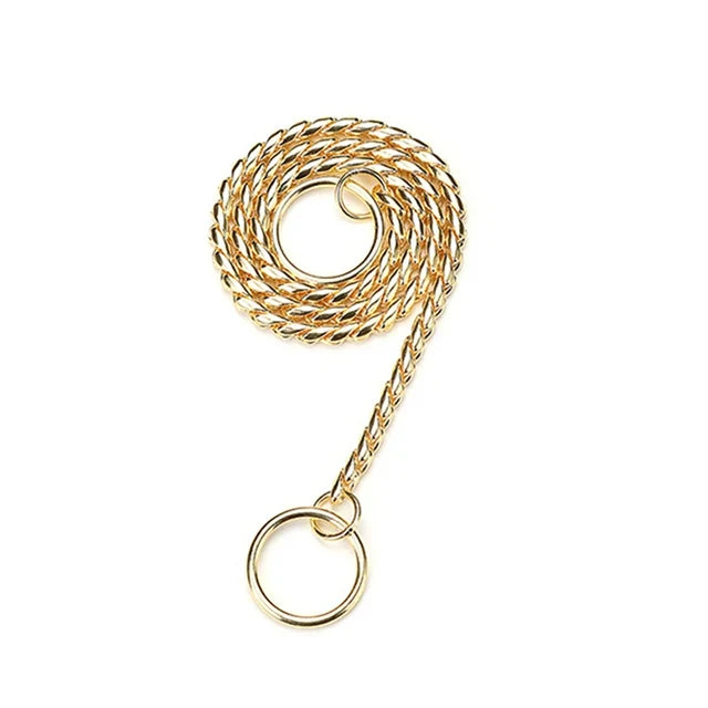 Snake Chain Dog Choke Collar Stainless Steel - MyPetDollar.com