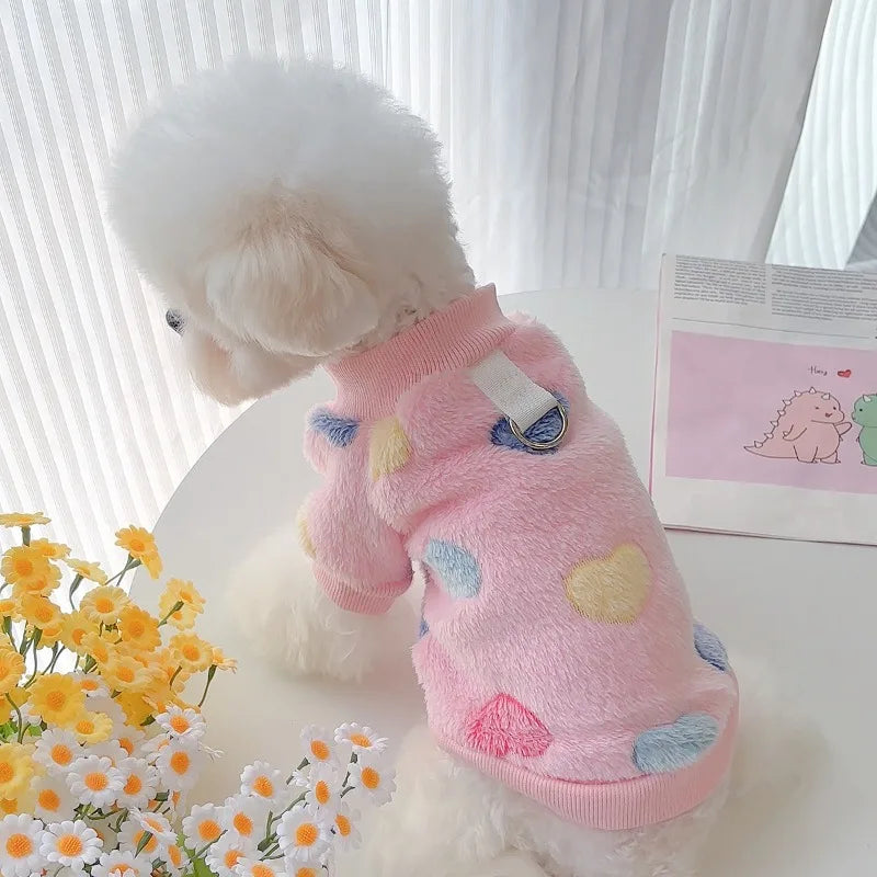 Super Soft Warm Winter Dog Jacket Hearted - MyPetDollar.com