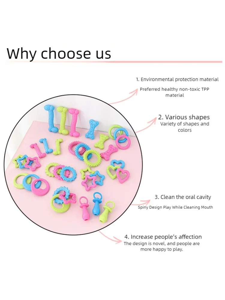 Bone Shape Soft Rubber Pet Chew Toy Bite - MyPetDollar.com