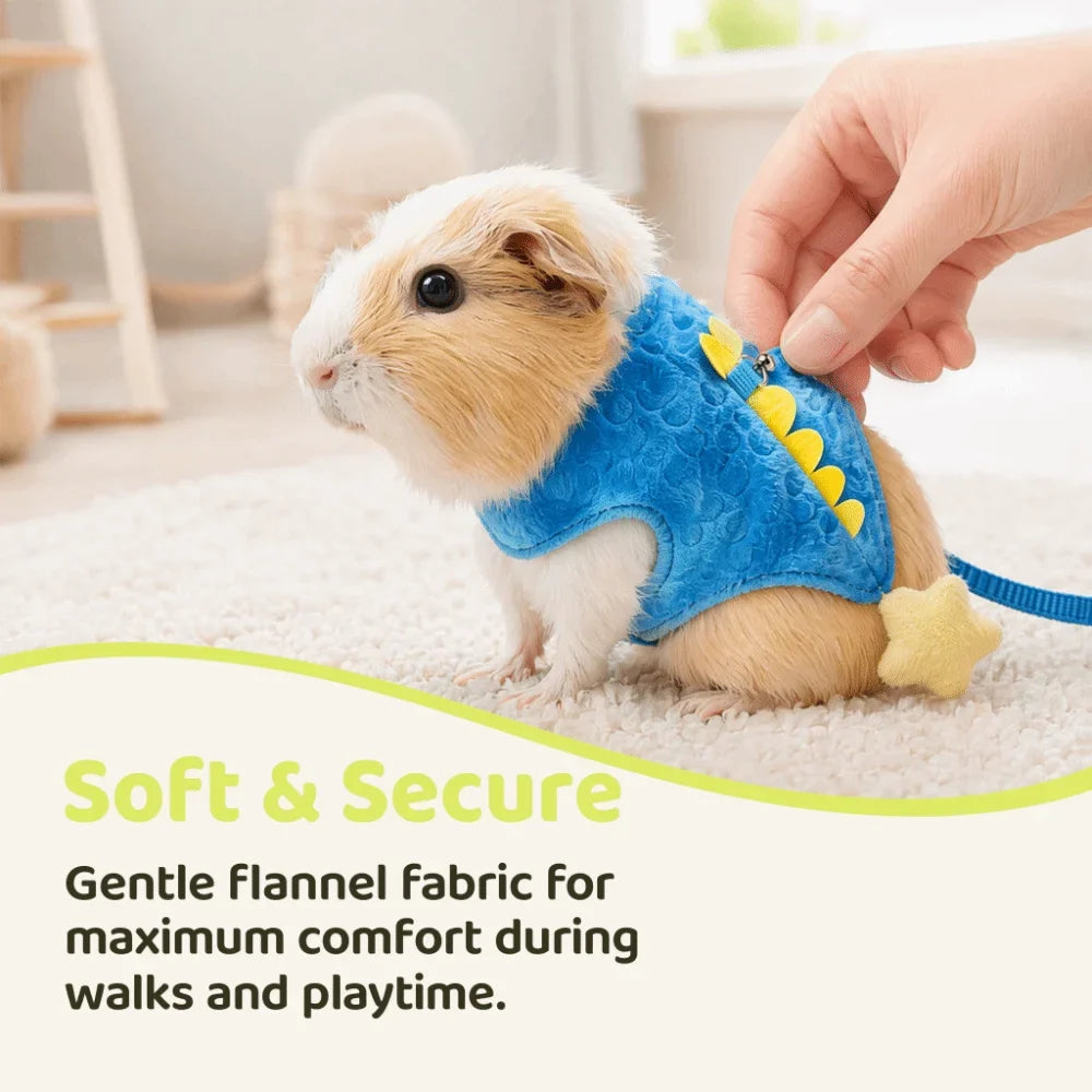 Cartoon Ferret Vest Harness Dragon Design - MyPetDollar.com
