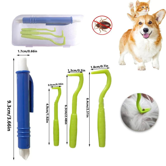 4pcs Flea Remover Hook Tick Removal Tweezer - MyPetDollar.com