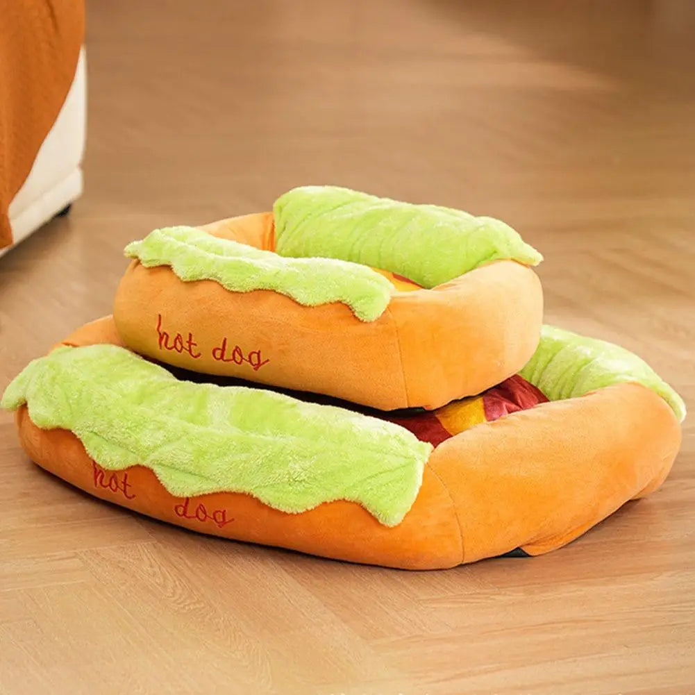 Pet Bed Hot Dog House Lounger Bed Kennel Mat - MyPetDollar.com