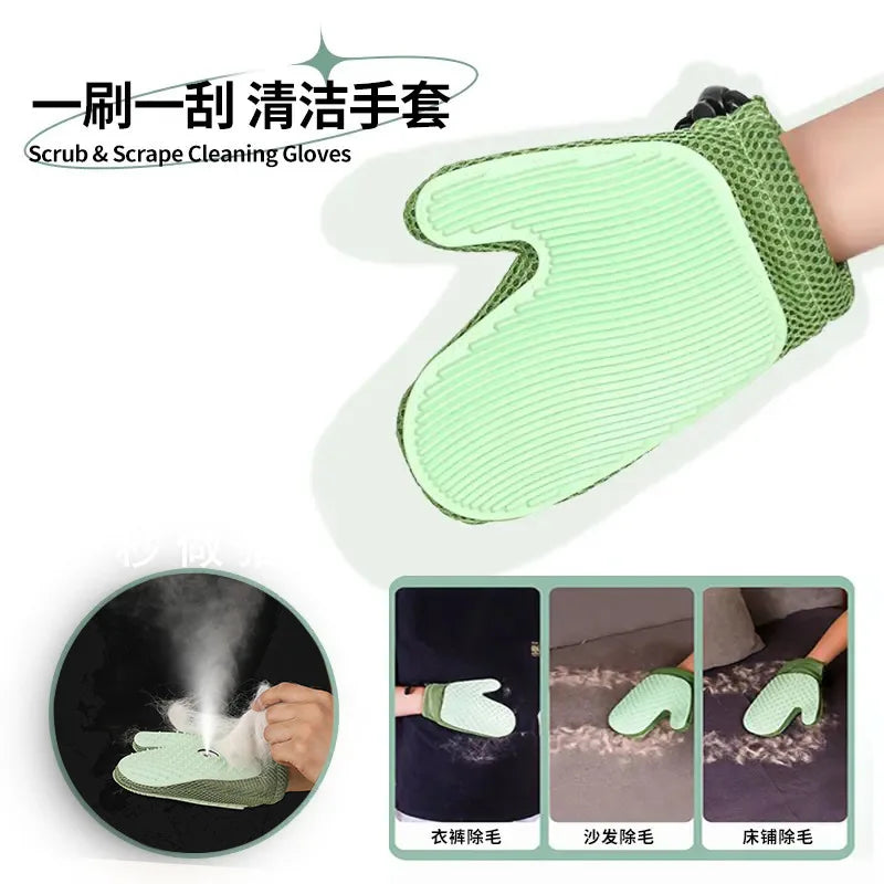 Pet Grooming Gloves Steam Massage Brush - MyPetDollar.com