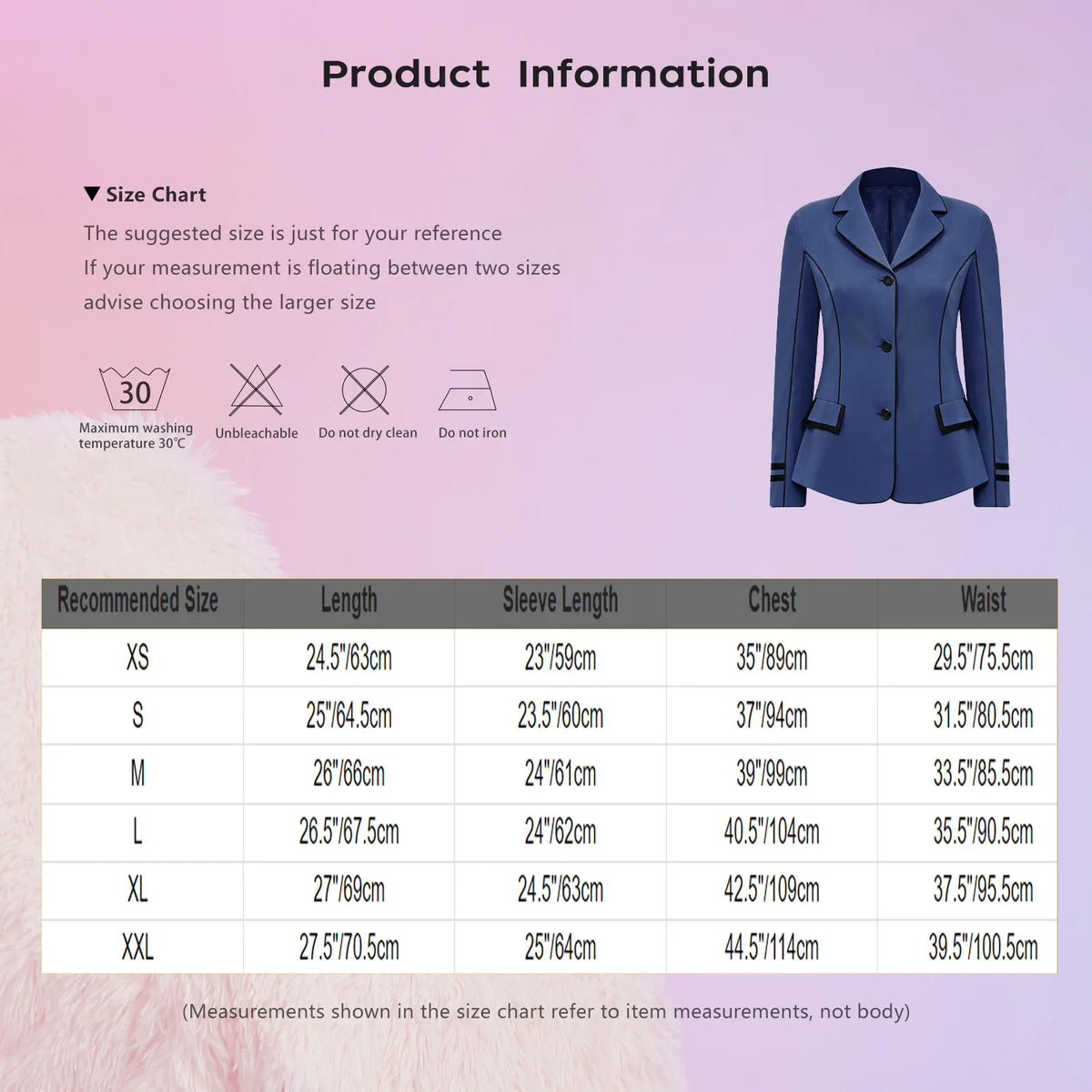 Women Contrast Trim Horse Riding Jacket - MyPetDollar.com