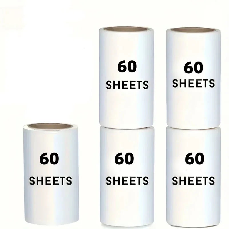 60 Sheets Roll Extra-sticky Lint Roller for Pet Hair Removal – 4 Colors