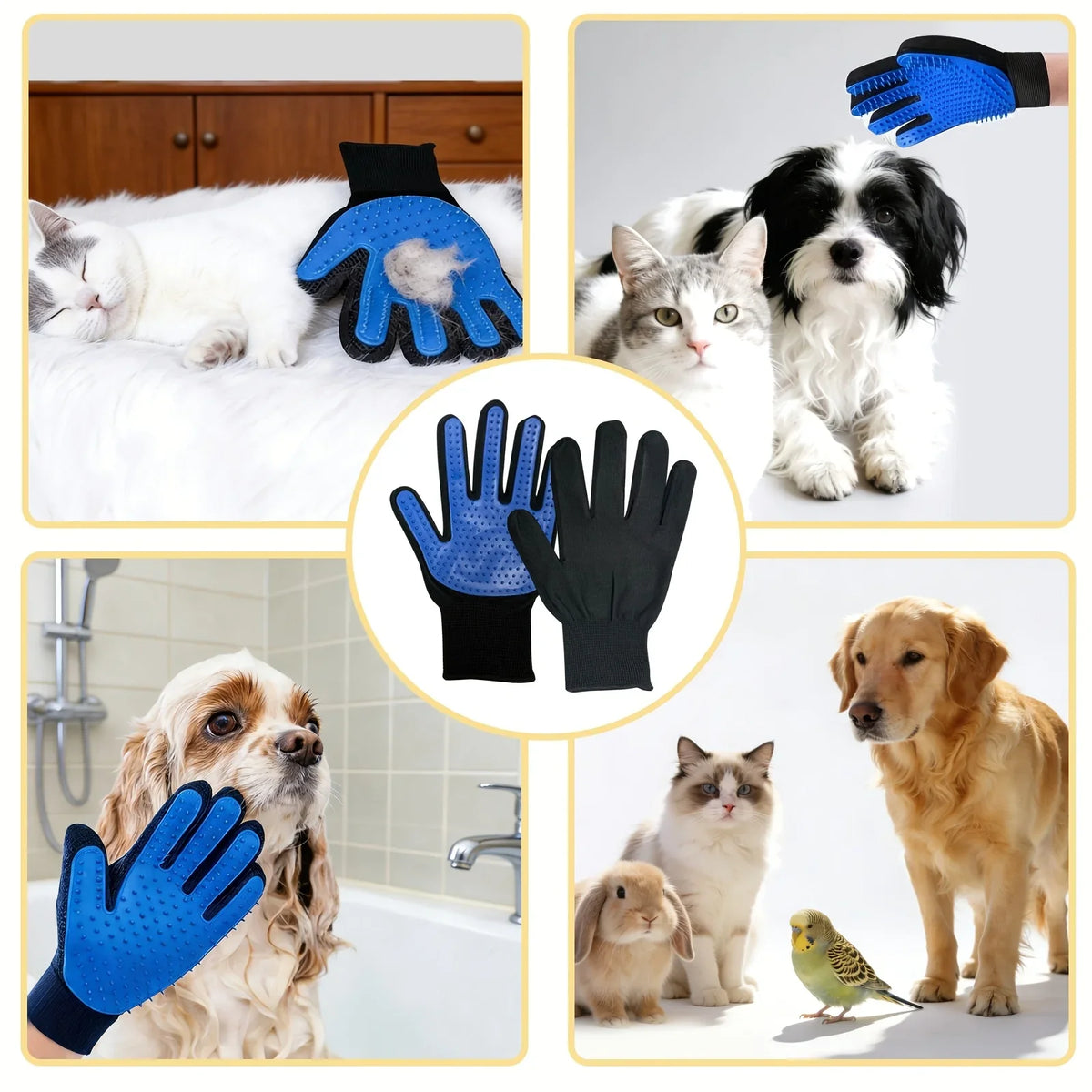 2 Pieces of Pet Grooming Gloves,hair Removal - MyPetDollar.com