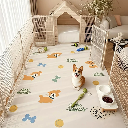 VIKAMA Pet Floor Mat Cute Mat Waterproof - MyPetDollar.com