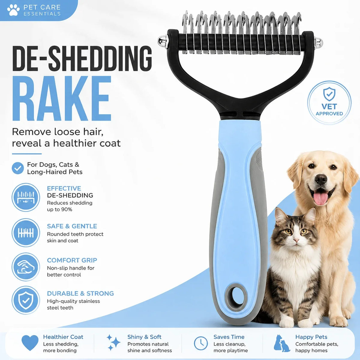 Professional Pet Dematting Comb for Dogs & - MyPetDollar.com