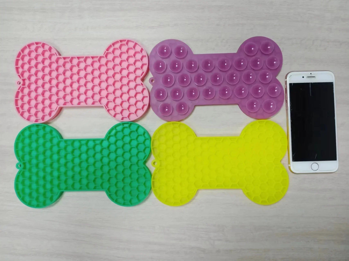 Bone Shape Silicone Licking Pad Pet Dog - MyPetDollar.com