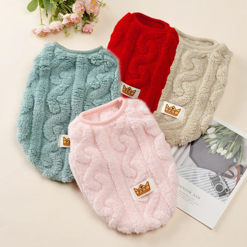 Autumn Winter Pet Cat Clothes Soft Fleece - MyPetDollar.com