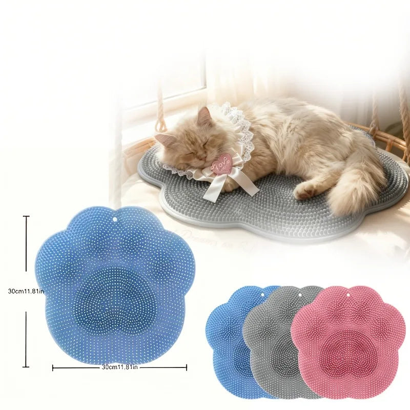 2-in-1 Cat Grooming Cushion Brush Bed Mat - MyPetDollar.com
