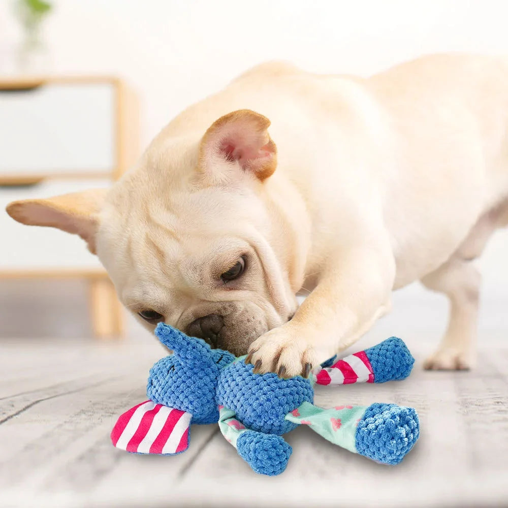 Dog Cat Squeaky Toy Animals Shape Pet Plush - MyPetDollar.com