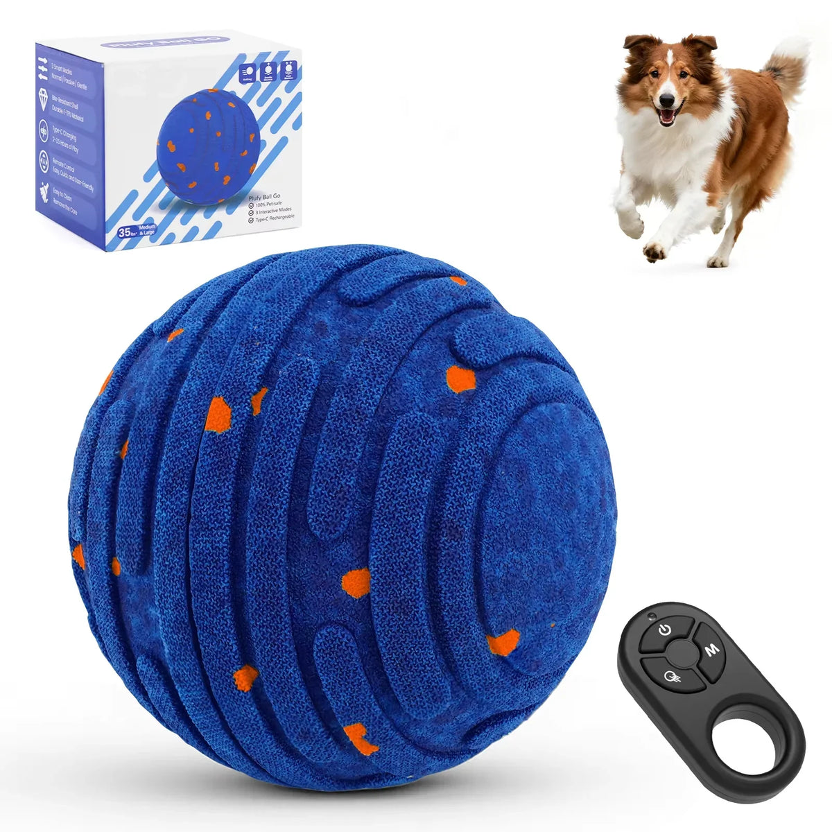 Smart Interactive Dog Plaything, Indestructible E TPU Toy – 3 Colors