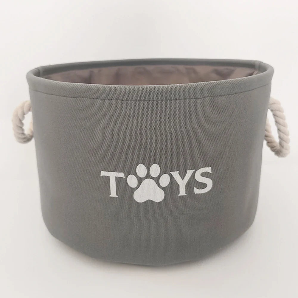 Round Dog Toy Basket Cat Apparel Storage Box