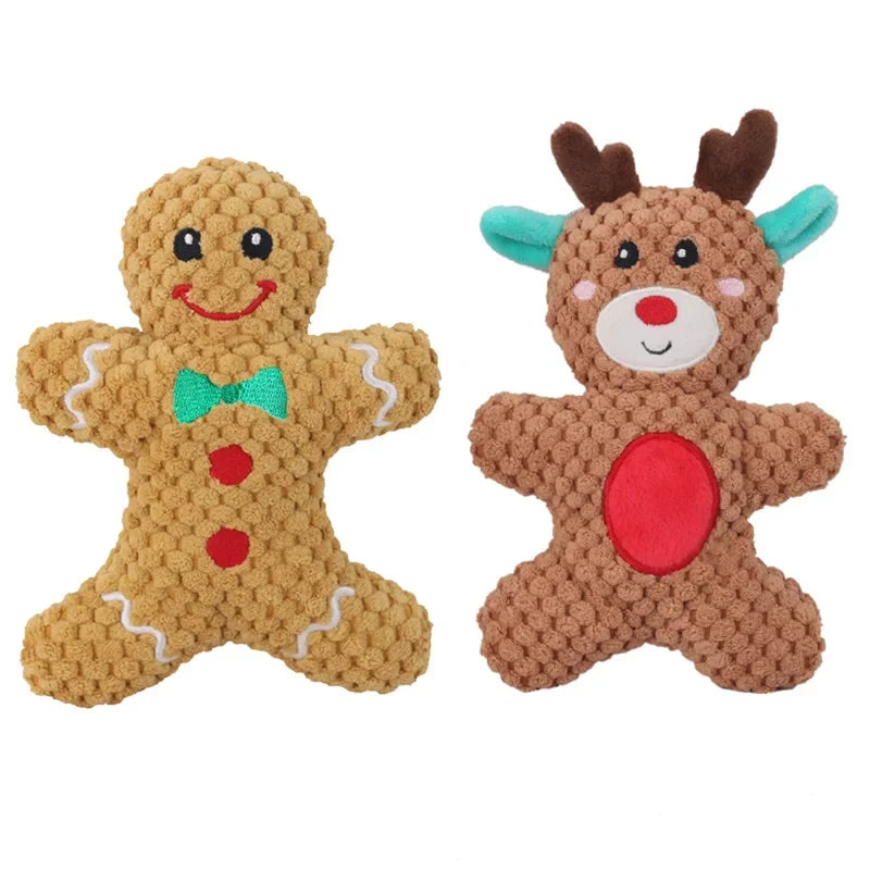 Pet Dog Plush Noise Chewing Toy Santa Elk - MyPetDollar.com