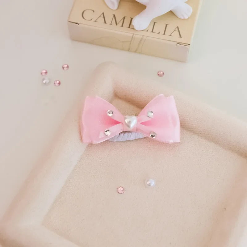 Pet Handmade Bb Clip Hair Long Haired Cat Bow Headband Malzis – 16 Colors