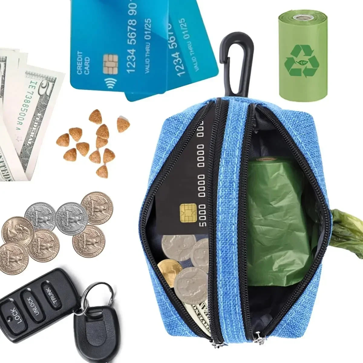 Pet Dog Poop Bag Dispenser Storage Bag - MyPetDollar.com