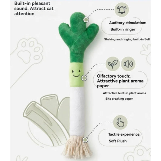 Cute Scallion Shaped Plush Pet Toy Bite - MyPetDollar.com