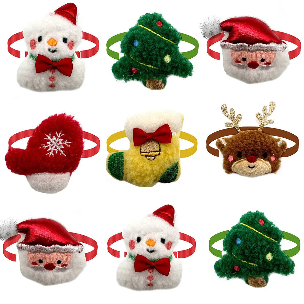 50/100pcs Christmas Small Dog Bow Ties - MyPetDollar.com