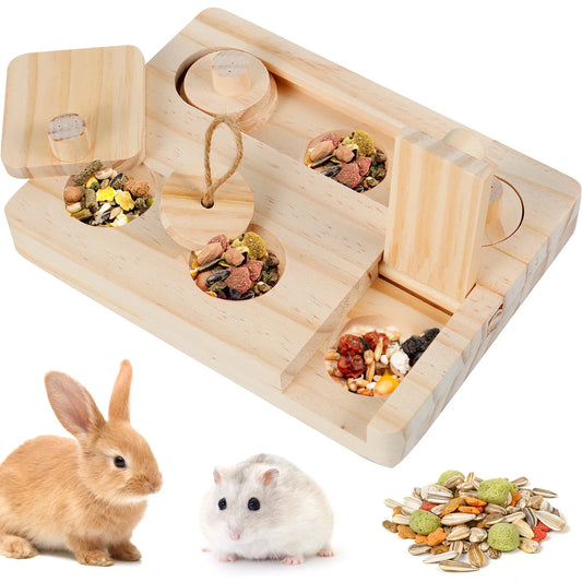 6 In 1 Wooden Hamster Foraging Toys Small - MyPetDollar.com